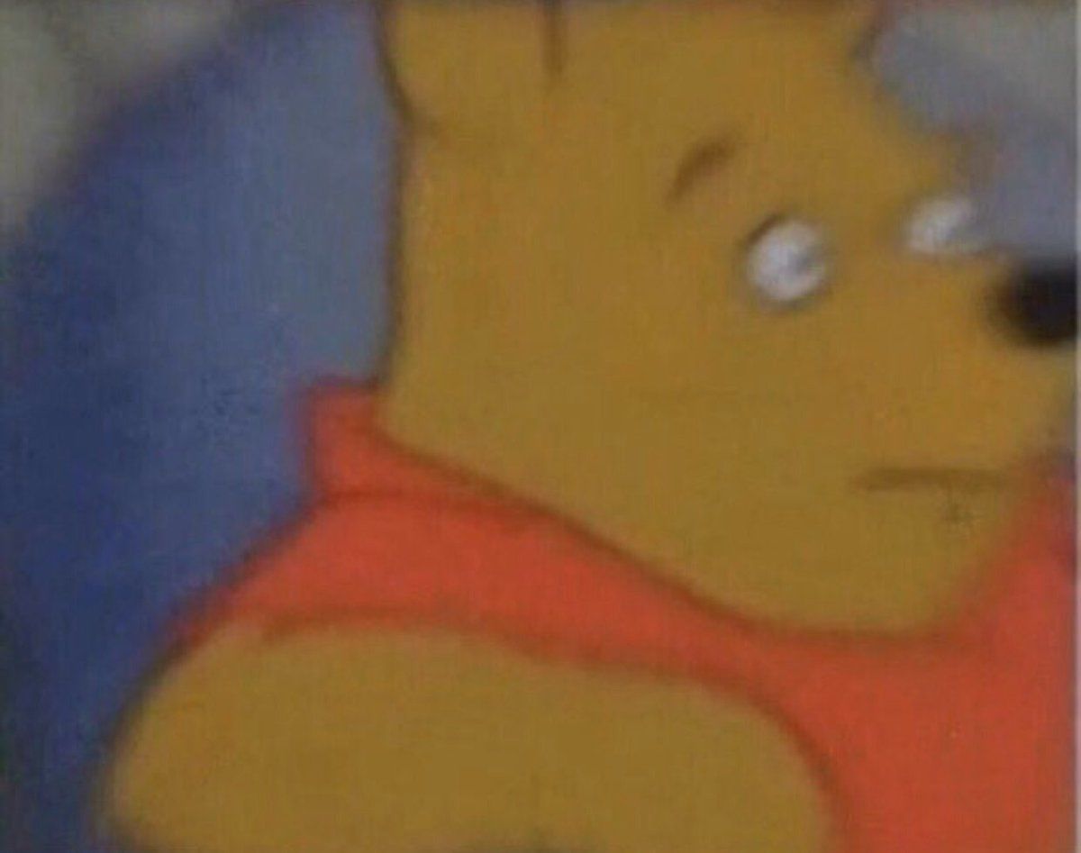 Pooh scared big eyes — Reaction meme