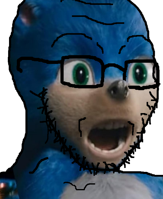 Wojak soy boy sonic hedgehog — Wojak meme