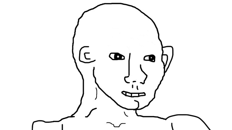 Wojak goblin face — Wojak meme