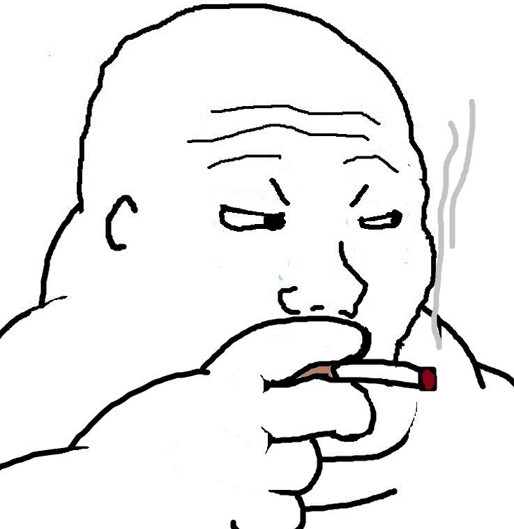 Wojak fat smoking — Wojak meme