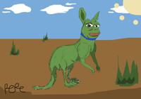 Pepe kangaroo in outback — Pepe meme