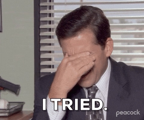 Steve Carell I Tried! — Reaction meme