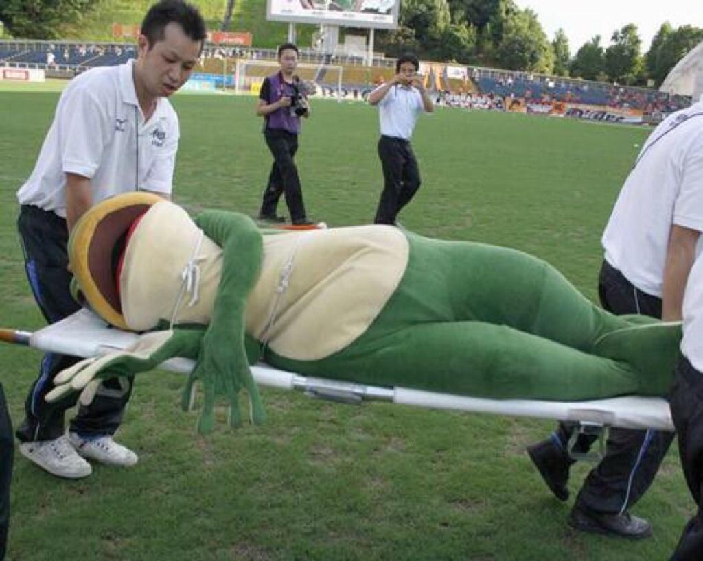 Frog on stretcher — Reaction meme