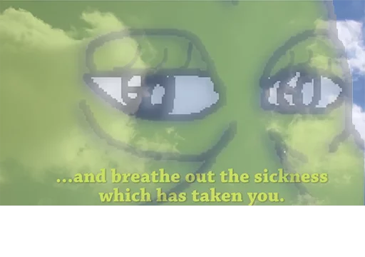 Guided meditation exhale Groyper sticker — Sticker Packs meme