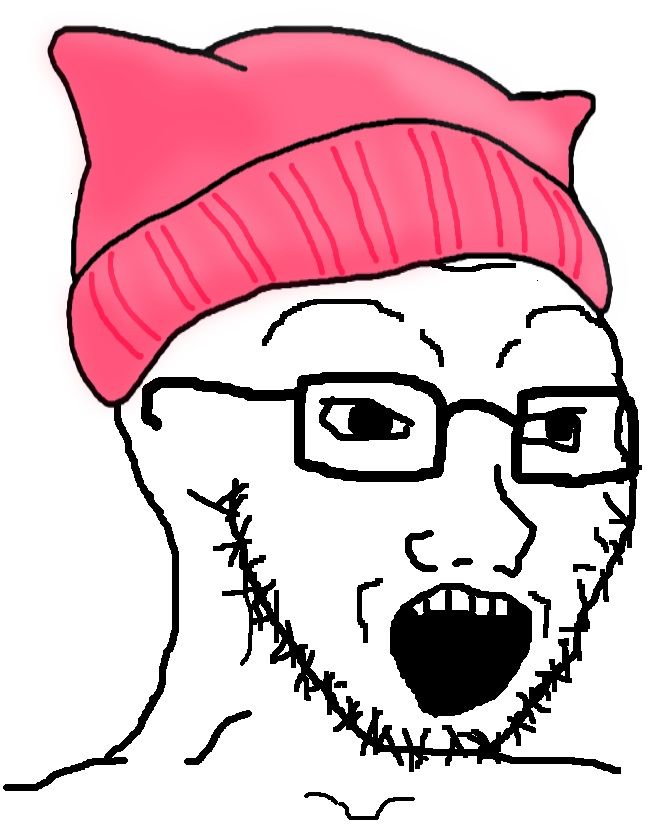 Wojak soy boy vagina beanie — Wojak meme