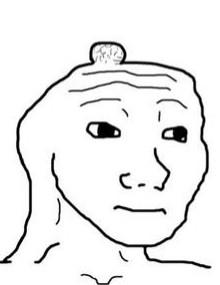 Wojak pea brain — Wojak meme