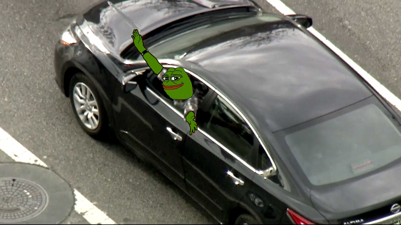 Pepe stealing car — Pepe meme