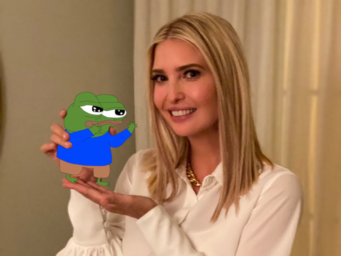 Pepe small ivankas hands — Pepe meme