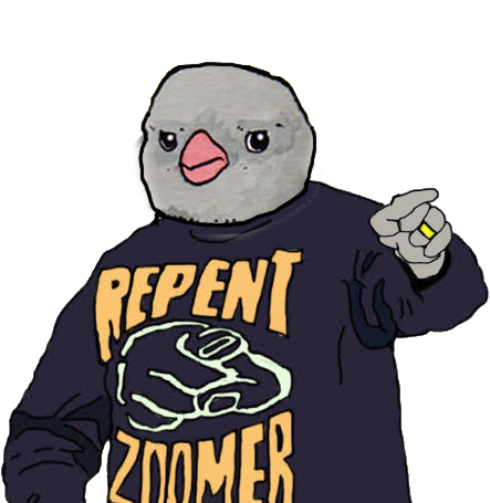 Bird boomer repent zoomer — Reaction meme
