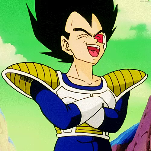Vegeta laughing — Reaction meme