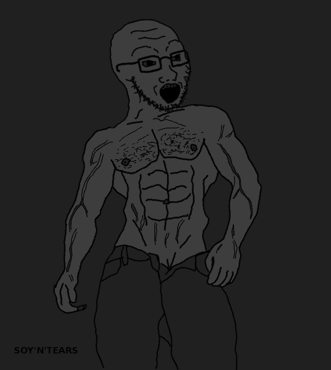 Wojak soy boy chad sleek n tears — Wojak meme