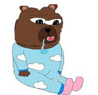 Bobo wearing pajamas sucking binkie — Bobo meme