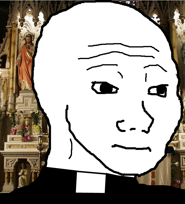 Wojak catholic priest — Wojak meme