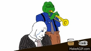 Pepe wojak sad trumpet playing — Pepe meme