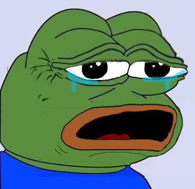 Pepe crying wrinkles — Pepe meme