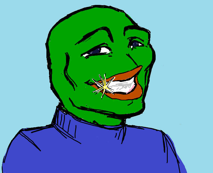 Pepe diamond smile — Pepe meme