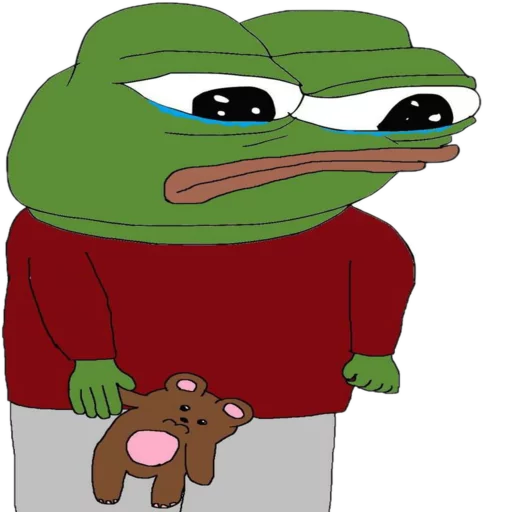 Holding teddy bear Frog Friends sticker — Sticker Packs meme