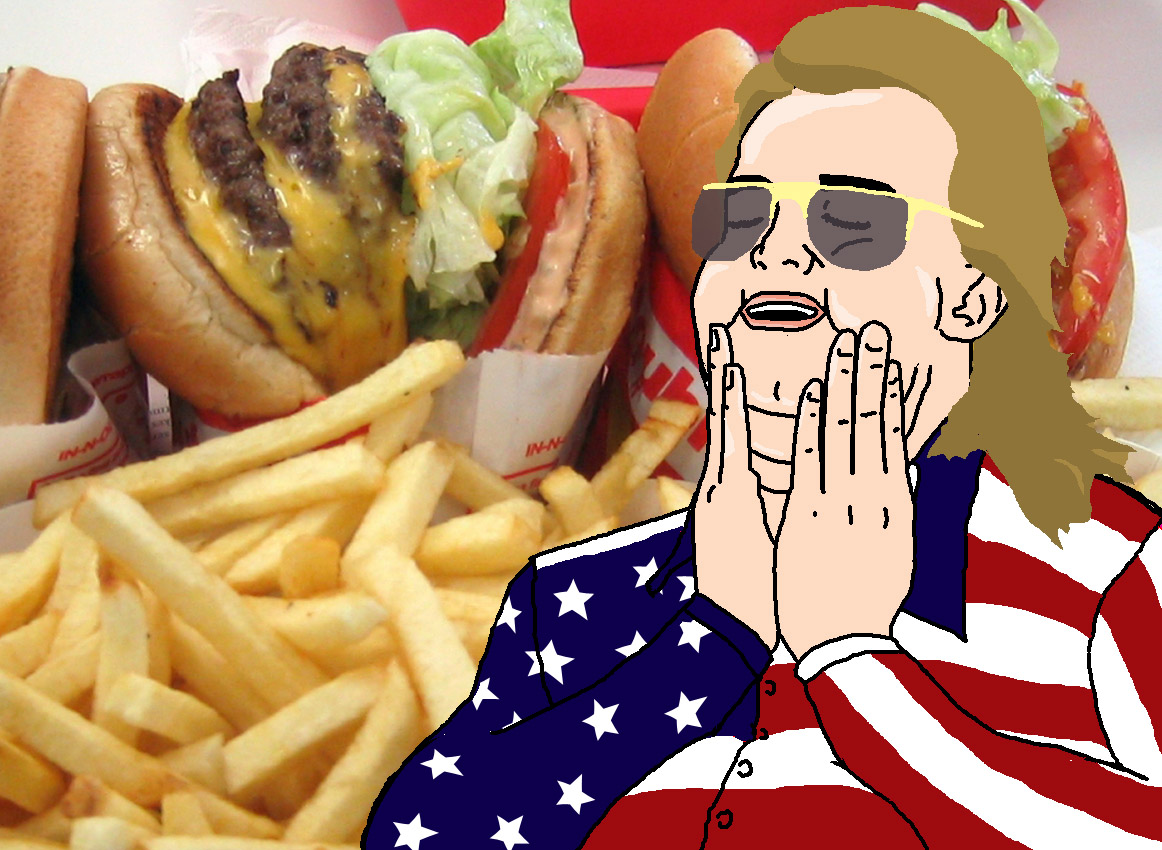 American fries burger bliss — Reaction meme