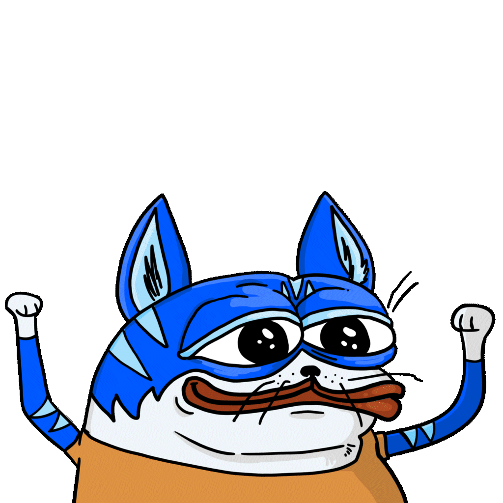 Toshi cat pumping arms — $TOSHI meme