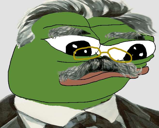 Pepe old mustache glasses — Pepe meme