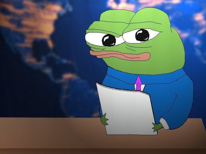 Pepe reporting news — Pepe meme