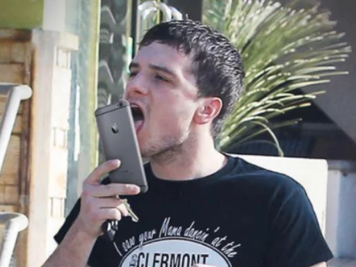 Man licking phone Cali Pack 3 sticker — Sticker Packs meme
