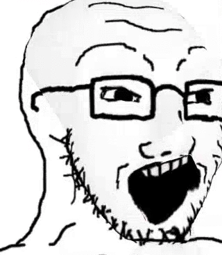 Wojak soy boy laughing — Wojak meme