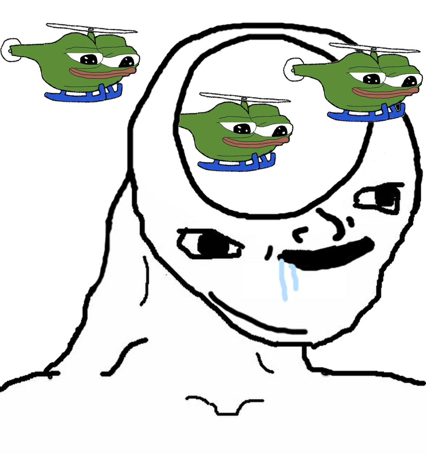 Brainlet pepecopters — Brainlet meme