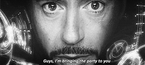 Robert Downey Jr Bringing The Party To You — Reaction meme