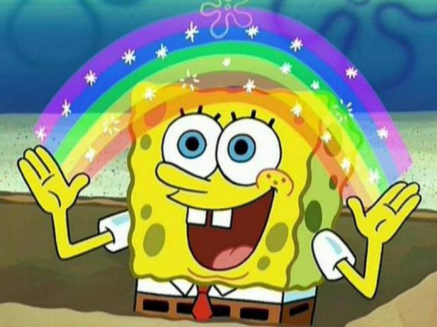 Spongebob rainbow meme template — Templates meme