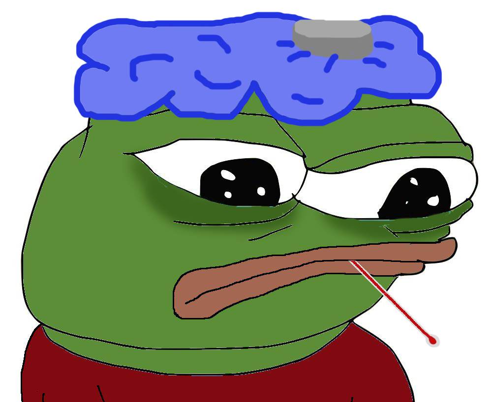 Pepe sick water bottle thermometer — Pepe meme