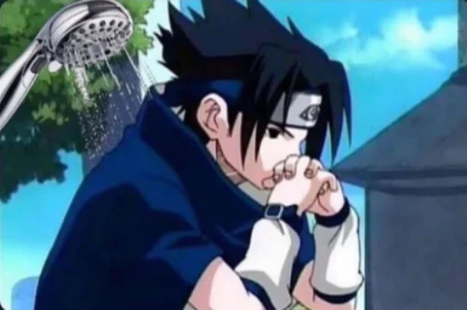 Sad anime shower Cali Pack 3 sticker — Sticker Packs meme