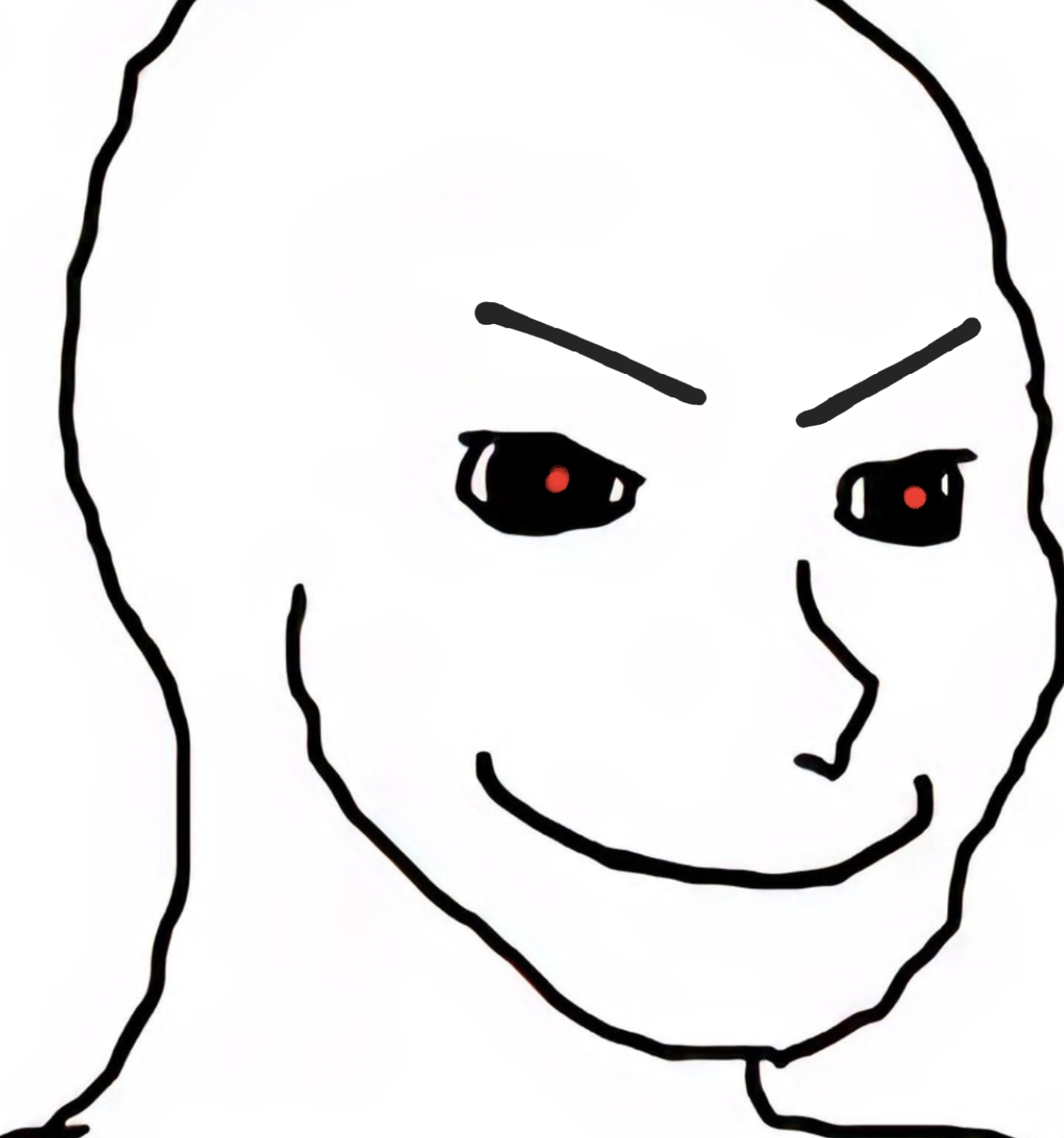Wojak creature red eyes — Wojak meme