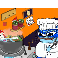 Toshi cat cooking pepe bobo shrigma crabby — $TOSHI meme