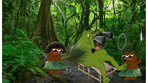 Jungle laser Groyper sticker — Sticker Packs meme