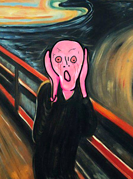 Pink wojak scream — Wojak meme