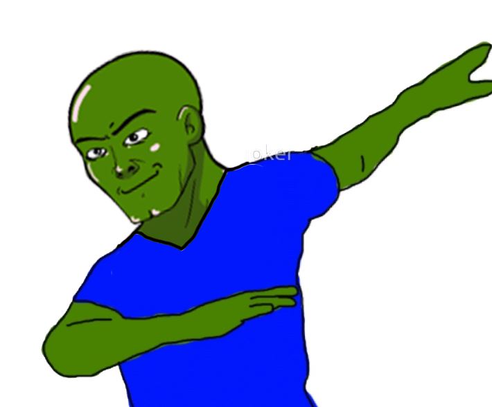 Nujak dabbing — Wojak meme