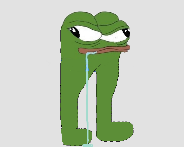 Pepe stupid leg creature — Pepe meme