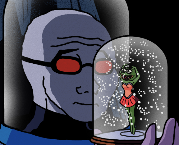 Wojak villain pepe figurine — Wojak meme