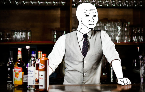 Wojak bartender 2 — Wojak meme