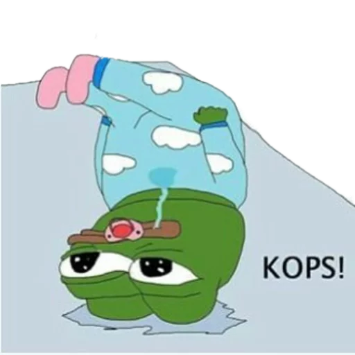 Upside down cops Frog Friends sticker — Sticker Packs meme