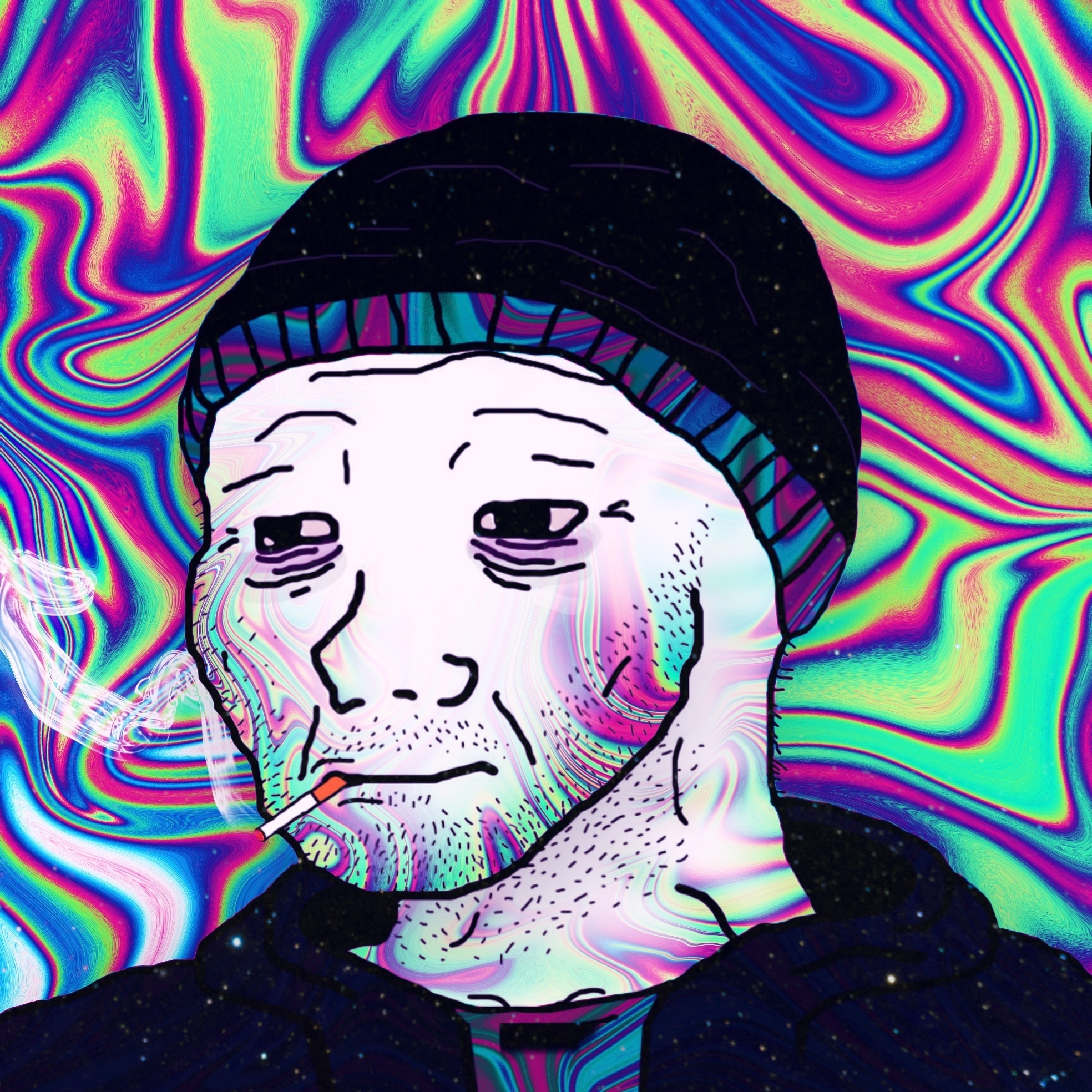 Wojak doomer on acid — Wojak meme