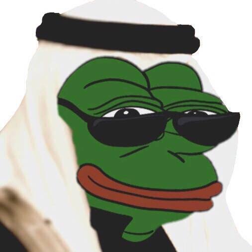 Pepe saudi arabian head dress sunglasses — Pepe meme