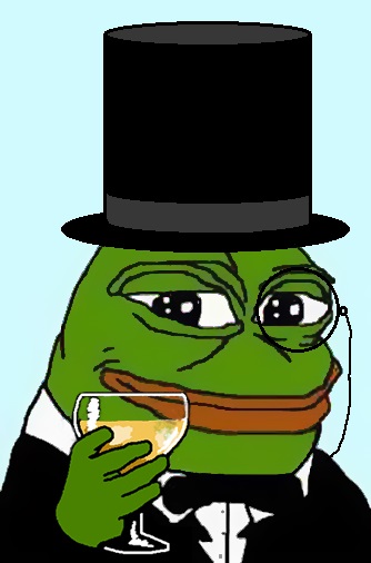Pepe tophat tux cheers — Pepe meme