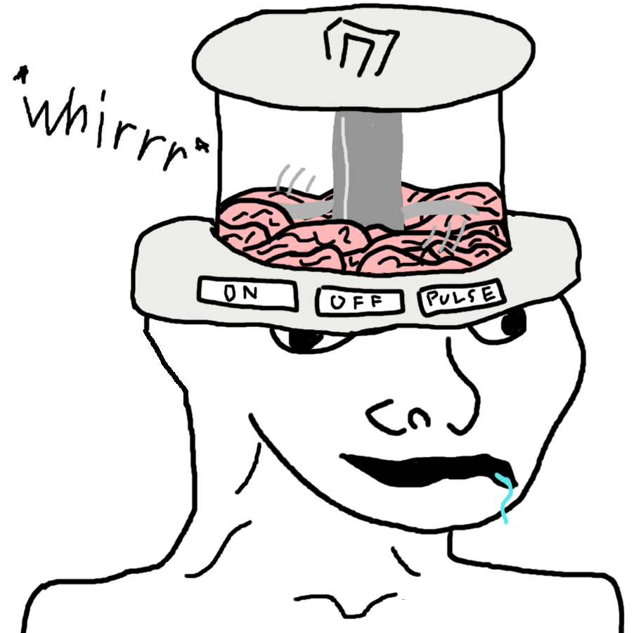 Brainlet food processor brain — Brainlet meme