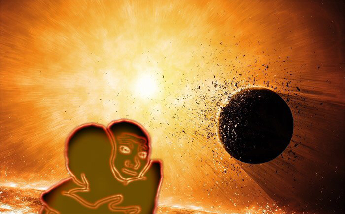 Dark wojaks hug world ending — Wojak meme