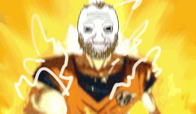 Wojak coomer super saiyan — Wojak meme