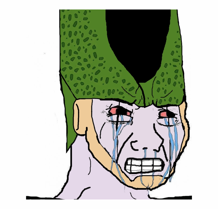 Wojak dragon ball z cell angry seething — Wojak meme