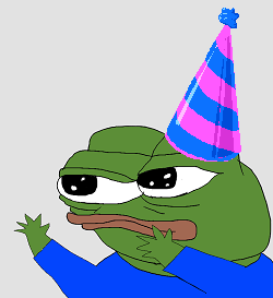 Pepe party hat — Pepe meme
