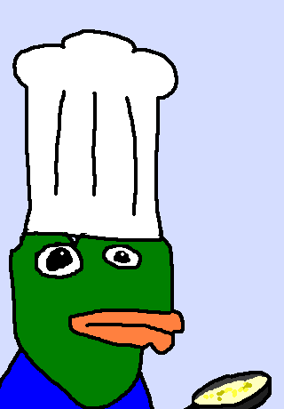 Pepe badly drawn chef — Pepe meme